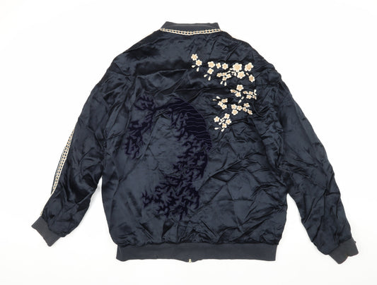 Light Before Dark Unisex Blue Bomber Jacket S