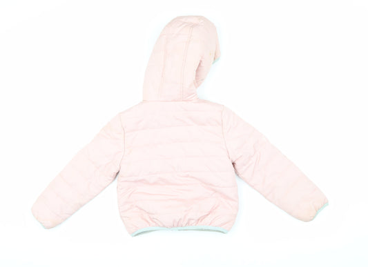 Marks and Spencer Pink Girls Puffer Jacket 6-7 Yrs