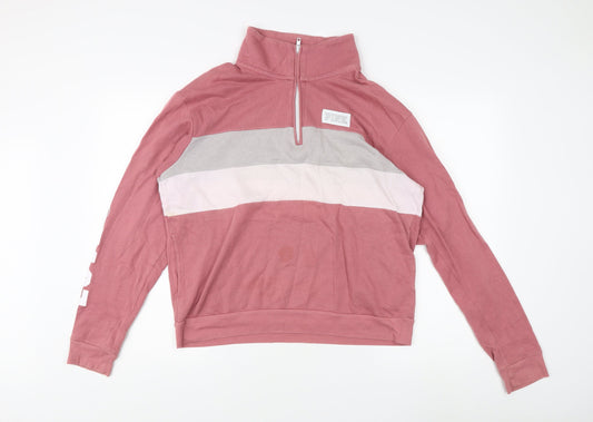 Victoria's Secret Women Pink S 1/4 Zip Sweatshirt
