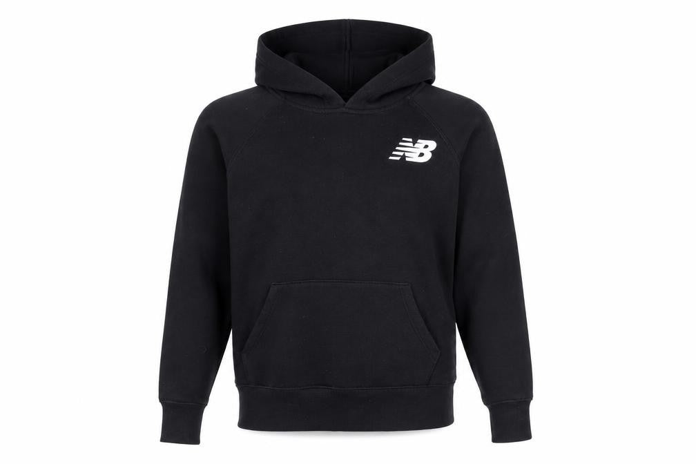 Mens UK S Regular New Balance Black Pullover Hoodie