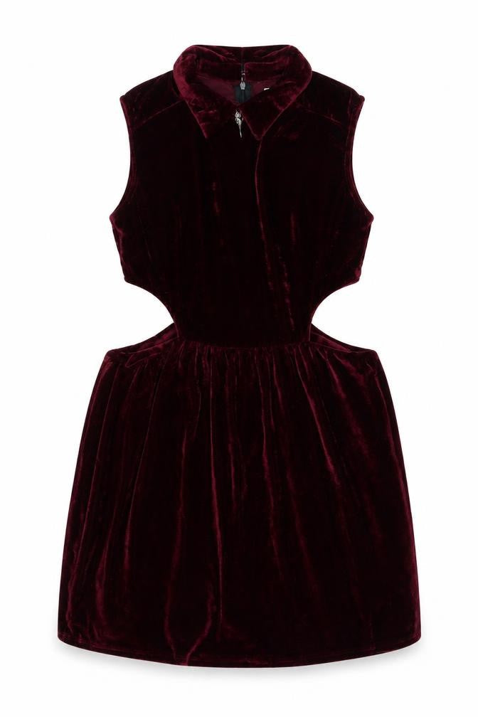 Nana Women's Red Velvet Cut-Out Party Dress Size 12