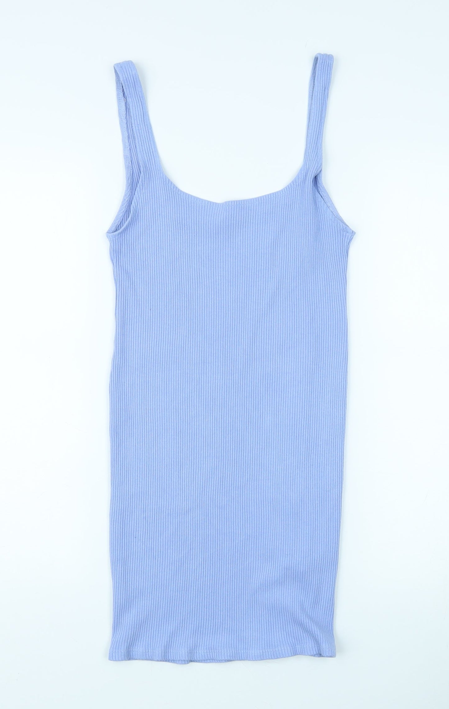 Pull & Bear Women's Blue XL Basic Tank Top