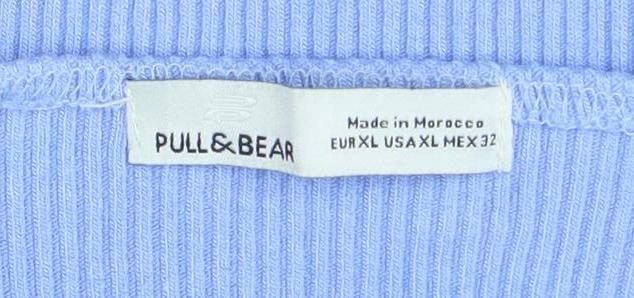 Pull & Bear Women's Blue XL Basic Tank Top