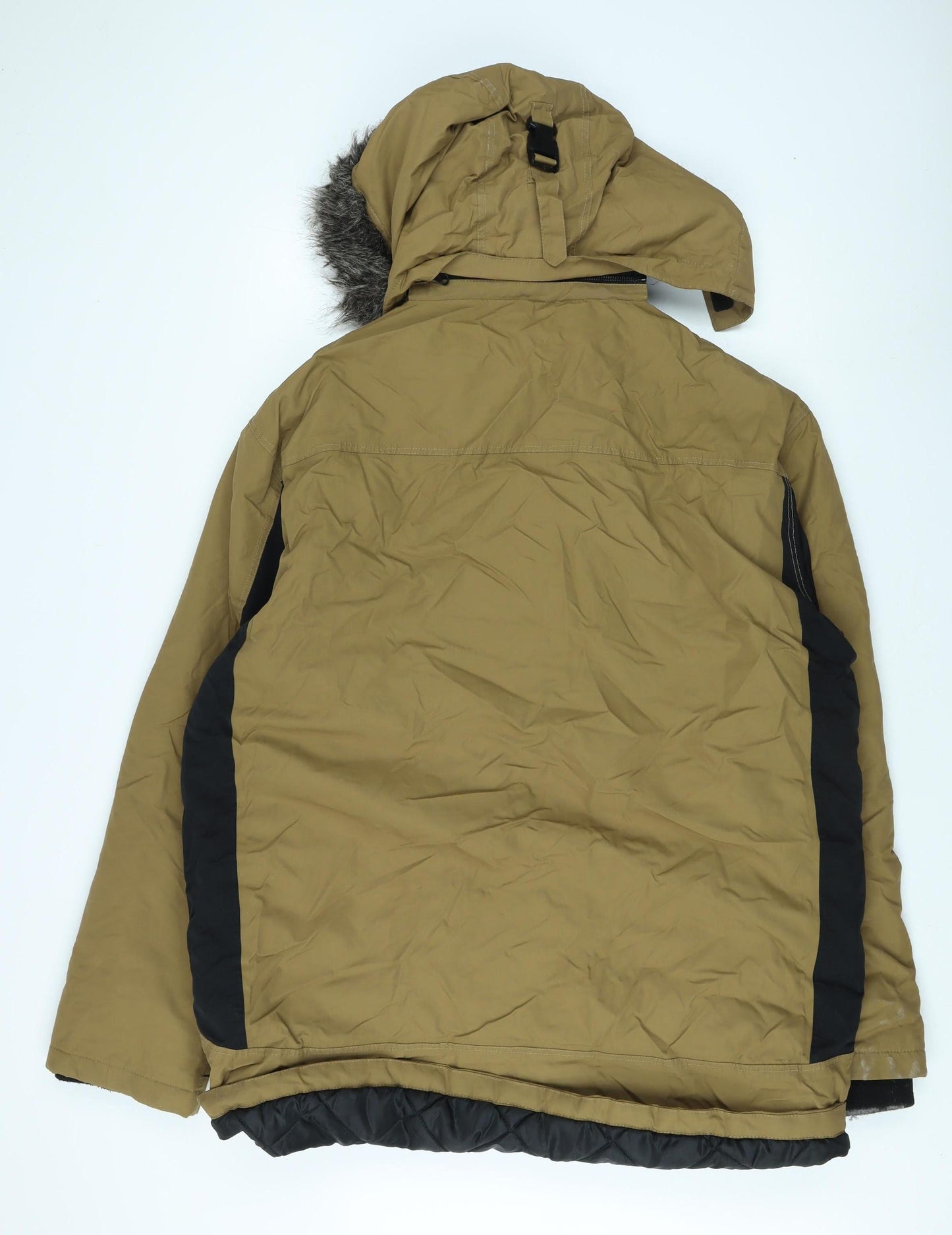 Dickies Men's Brown Nylon Parka Jacket 2XL