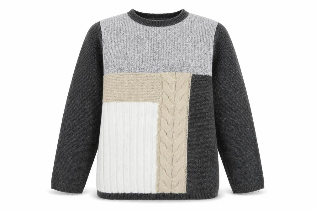 Cotton Traders Womens Grey Cable-Knit Pullover Jumper Size 12