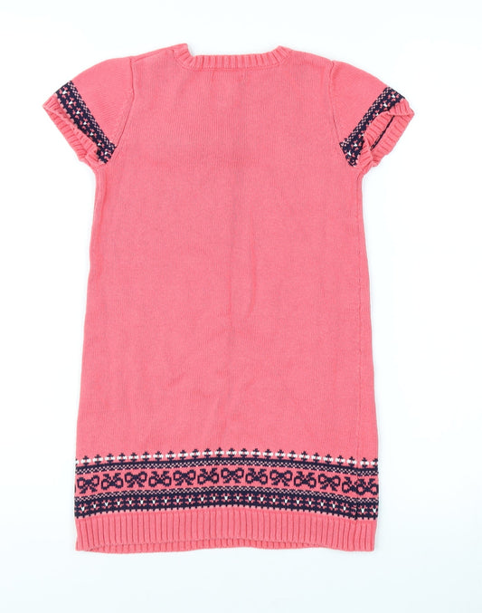 Striking Violet Girls Pink Short Sleeve Dress 4-5 Years