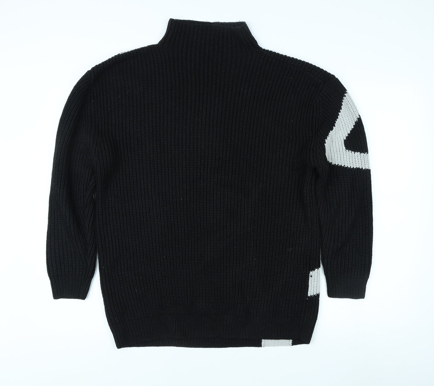 Topshop Women's Black High Neck Pullover Jumper Size 8
