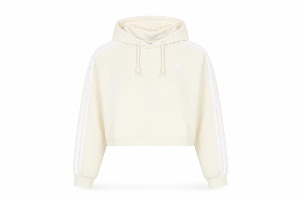 Womens UK S Regular adidas Beige Pullover Hoodie