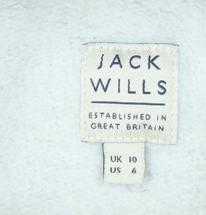 Jack Wills Women's Grey Colourblock Hoodie Size 10
