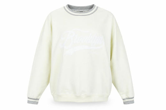 PrettyLittleThing Women's Ivory XL Sweatshirt Crew Neck
