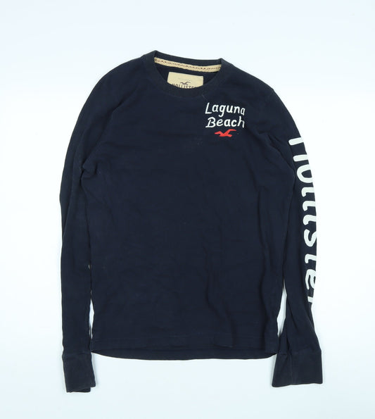 Hollister Men's Blue S Pullover Sweatshirt Logo