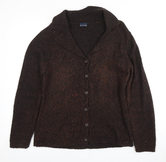 Alexon Women's Brown Collared Cardigan Size 12