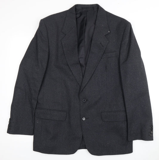 Centaur Men's Grey Wool Blazer 40 Regular Vintage