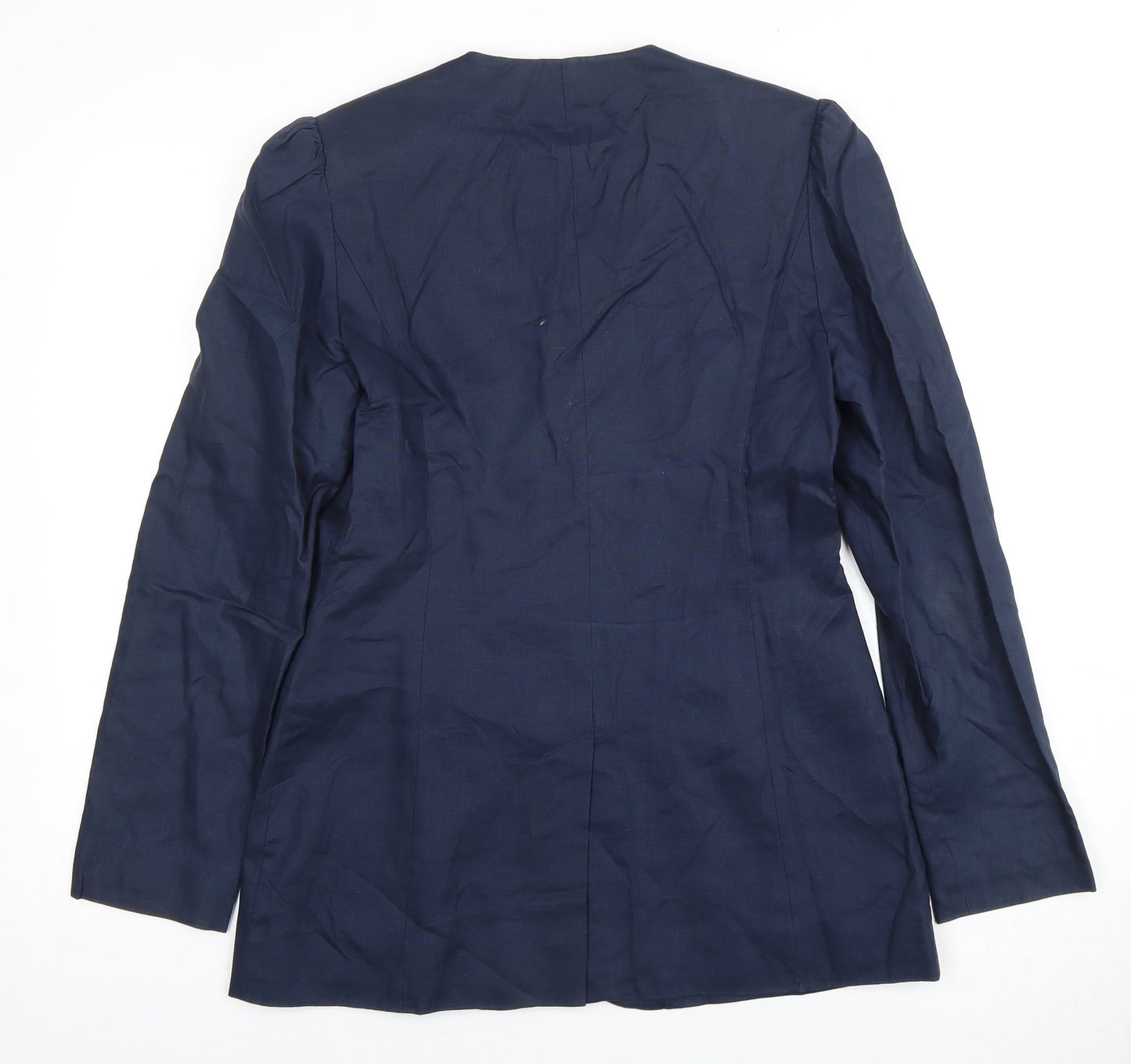Laura Ashley Women's Blue Linen Blazer Size 10