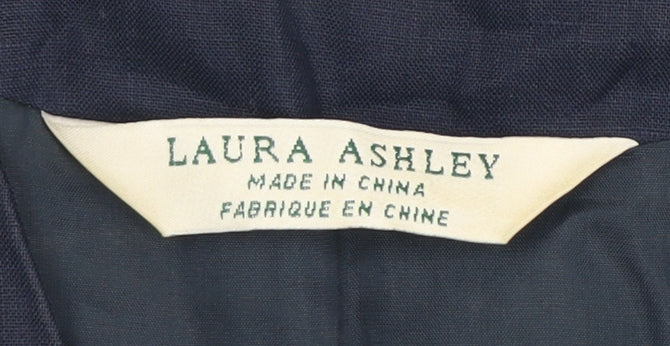 Laura Ashley Women's Blue Linen Blazer Size 10