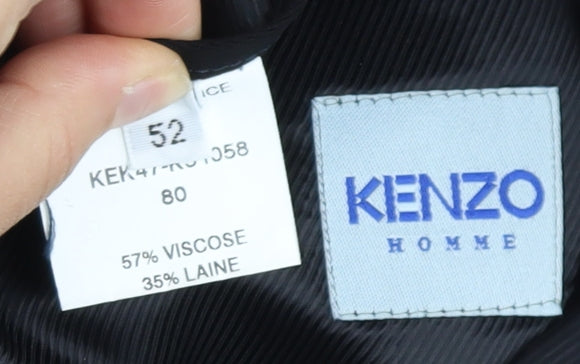 Kenzo Men's Black Suit Jacket Size UK 42