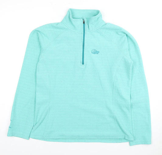 Lowe Alpine Women's Green Fleece Pullover Zip UK 12
