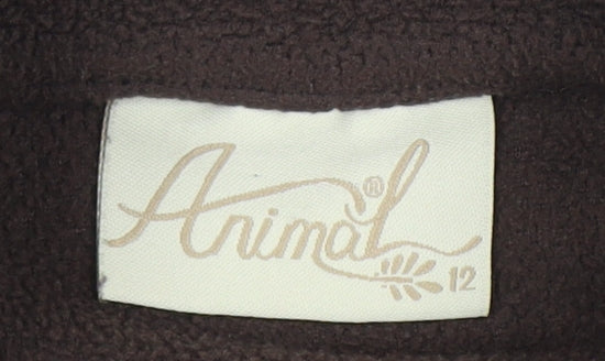 Animal Women's Brown Embroidered Sweatshirt Size 12