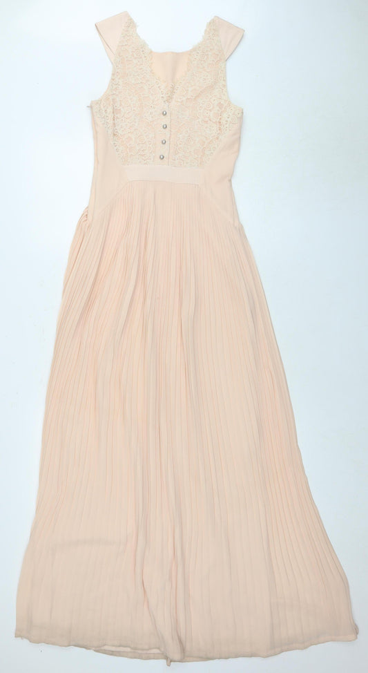 Ted Baker Women's Pink Lace Dress Size 10