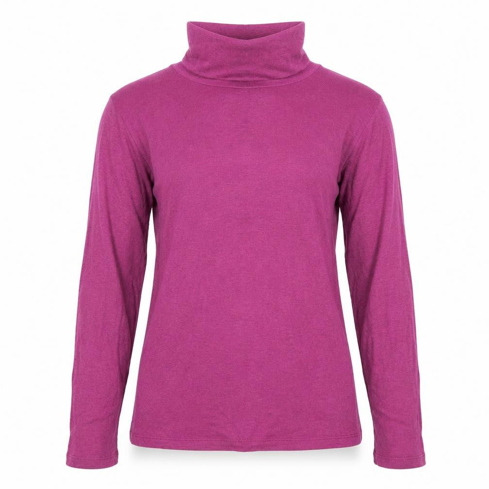 WRAP London Women's Purple Long Sleeve Roll Neck Blouse Size 8