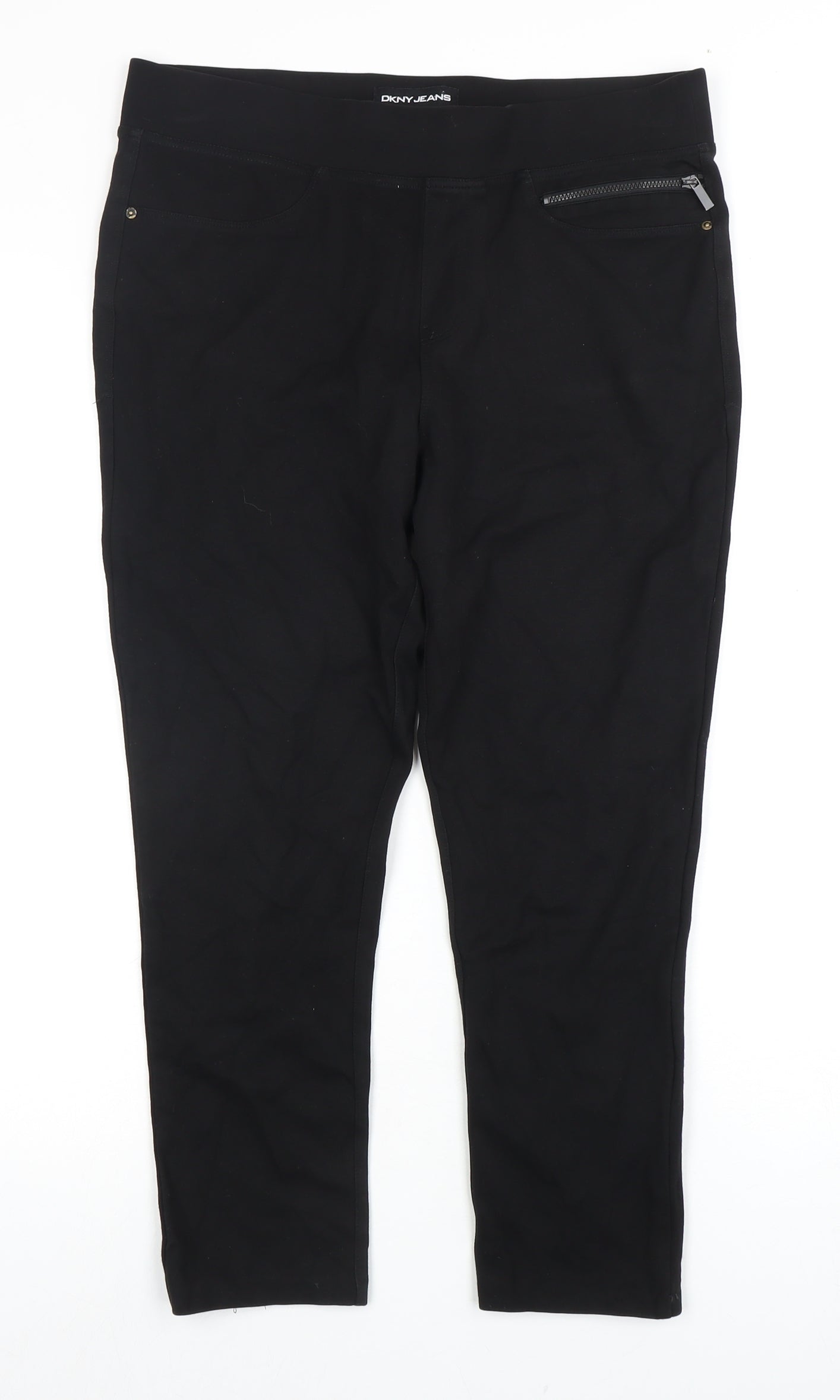 DKNY Jeans Women's Black Jeggings - Size M, Elastic Waist