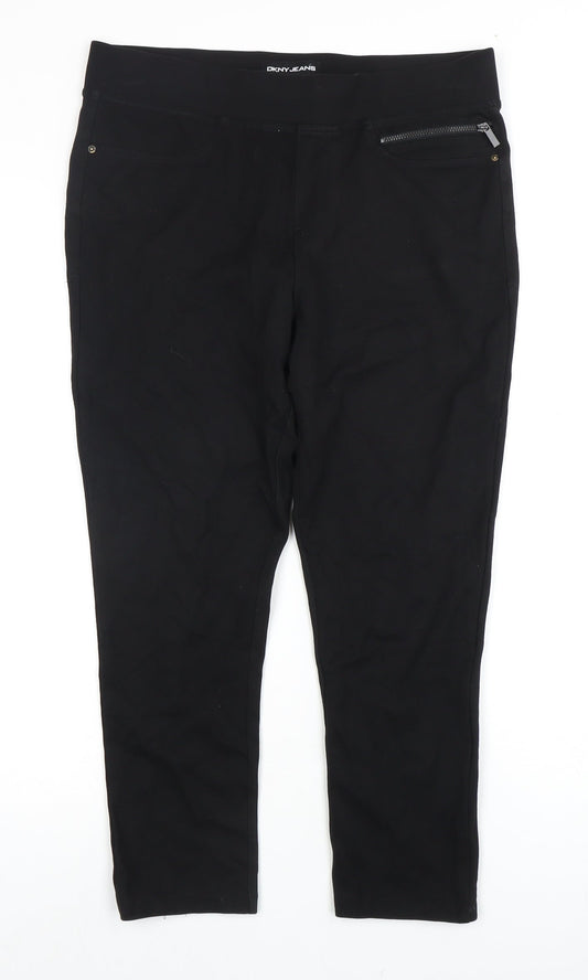DKNY Jeans Women's Black Jeggings - Size M, Elastic Waist