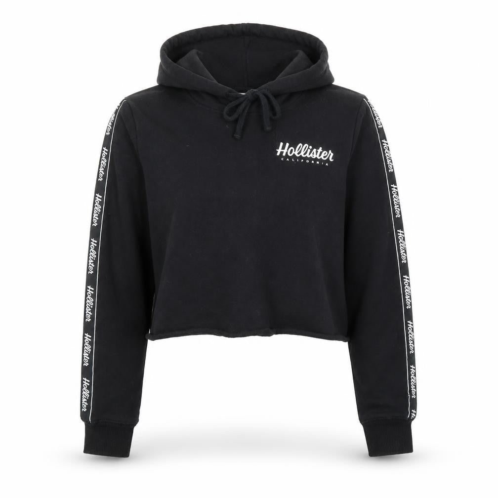Womens UK S Regular Hollister Black Pullover Hoodie
