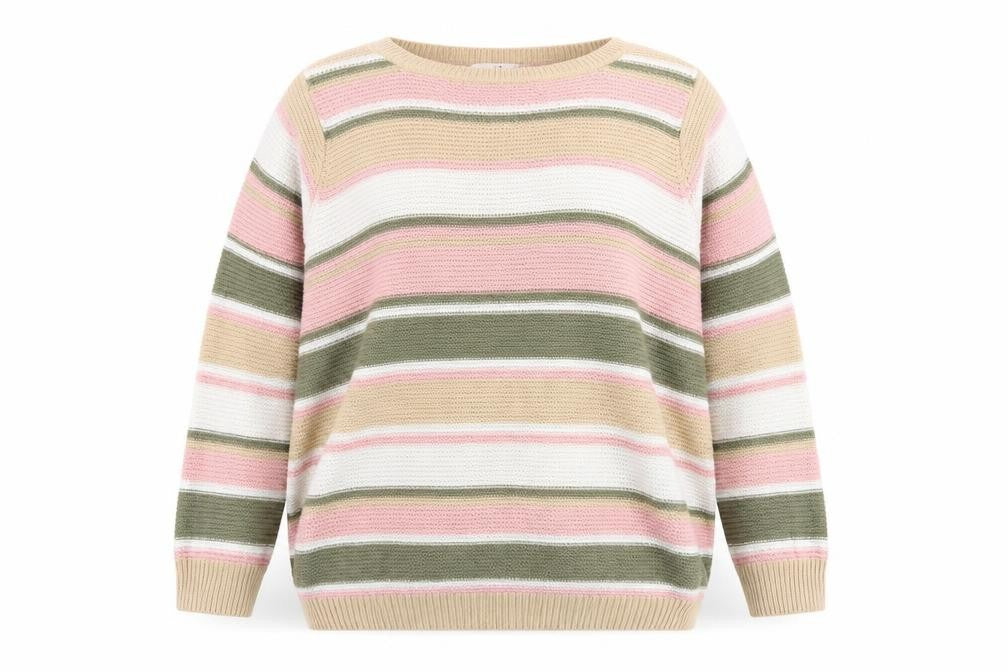 Julipa Women's Multicoloured Striped Pullover Jumper