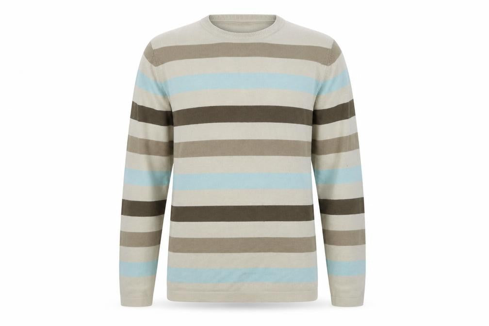 Marks and Spencer Men's Multicoloured Striped Pullover, Size L