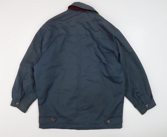 St Michael Men's Blue Mid-Length Jacket Small, Vintage
