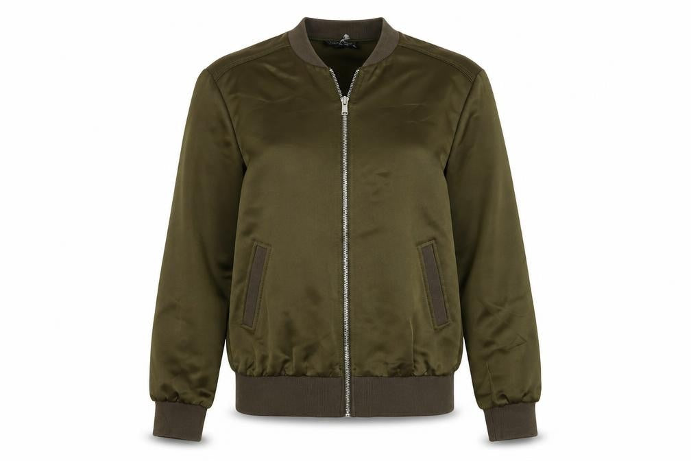 Topshop Women’s Green Bomber Jacket UK 8 Casual