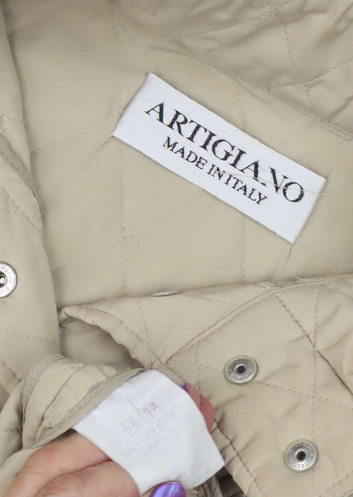 Artigiano Women's Beige Quilted Jacket Size 12