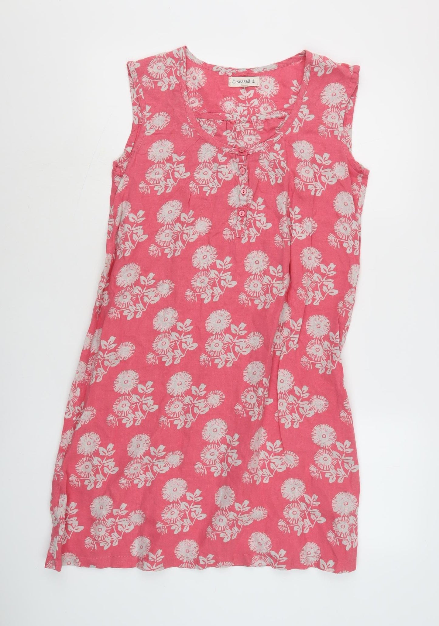 Seasalt Women's Pink Floral Sleeveless Dress Size 10