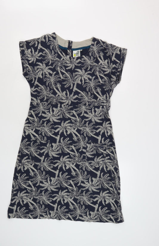 Weird Fish Women's Blue Size 12 Dress, Animal Print