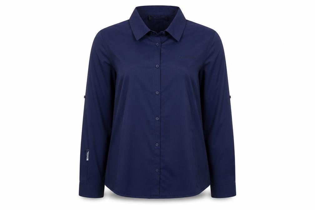 Womens UK Size 16 Mountain Warehouse Blue Nylon Blend Button-Up