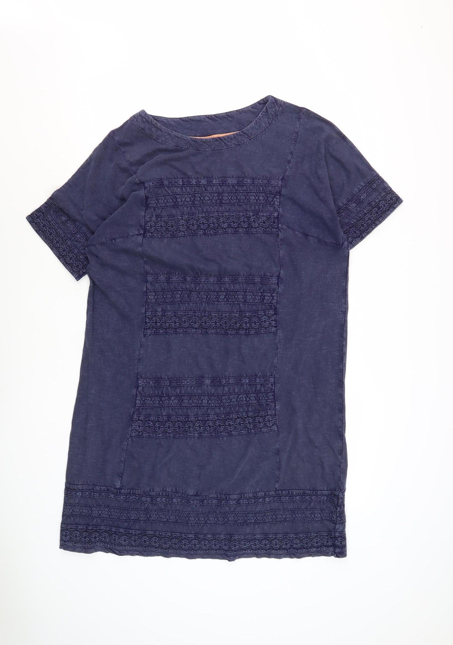 White Stuff Women's Blue Dress Size 14 Short Sleeve