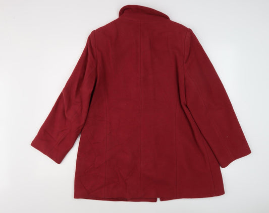 Eastex Women's Red Wool Overcoat Size 12