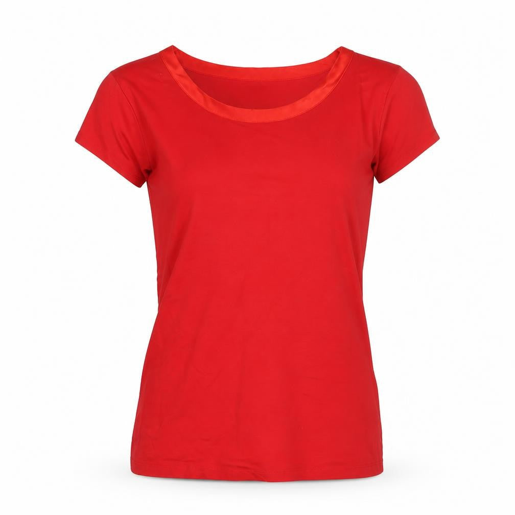 Womens UK Size S Banana Republic Red Cotton Blend T-Shirt