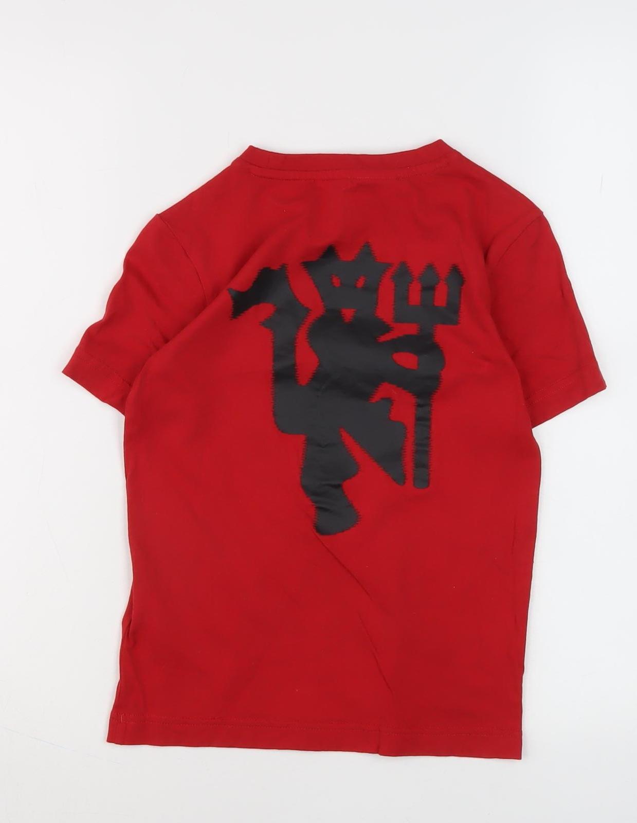 Adidas Boys Red Football T-Shirt 7-8 Years