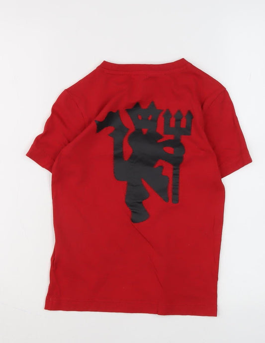 Adidas Boys Red Football T-Shirt 7-8 Years
