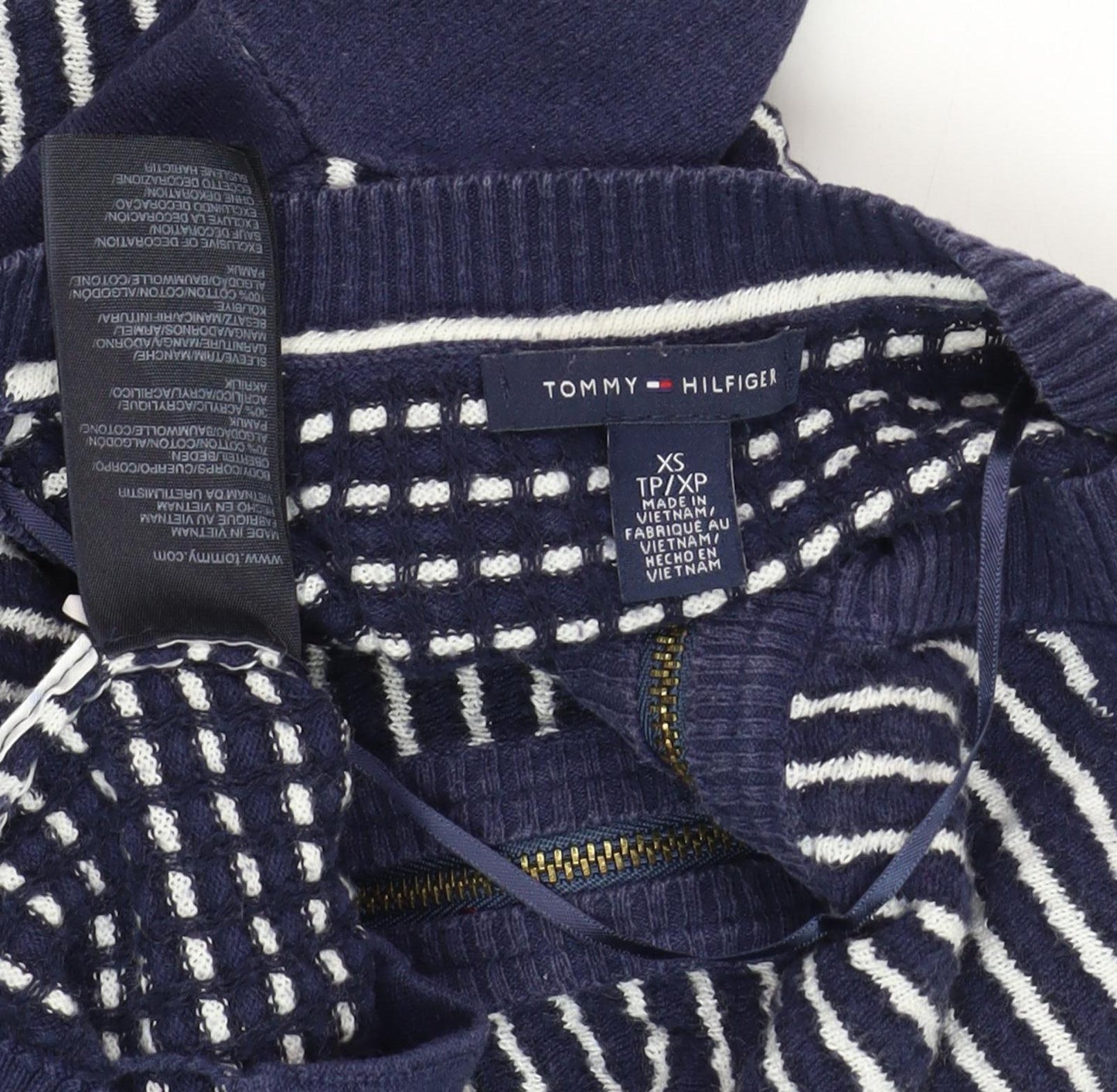 Tommy Hilfiger Women's Blue Striped Cardigan XS