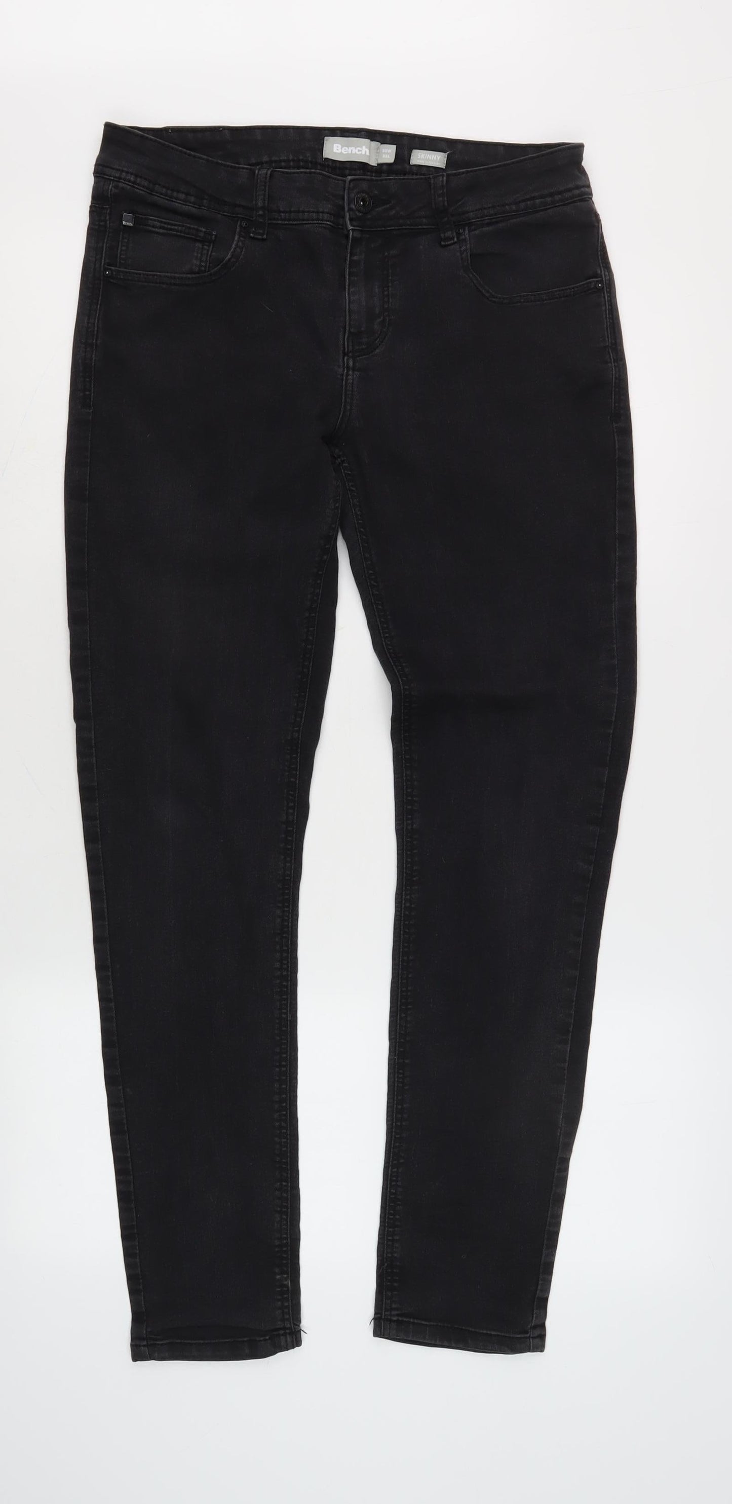 Bench Men's Black Skinny Jeans 30W 32L - Stylish & Comfortable