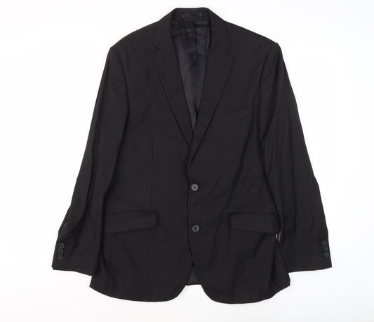 Jeff Banks Men's Black Slim Fit Suit Jacket 40S