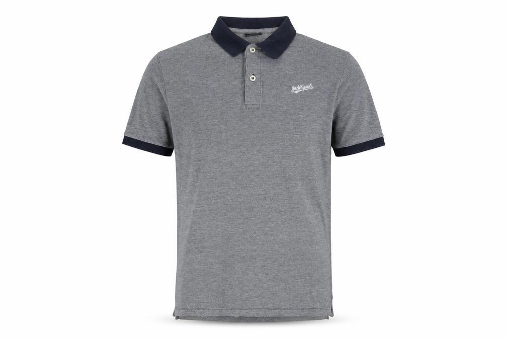 Jack & Jones Men's Grey Polo Shirt S Short Sleeve