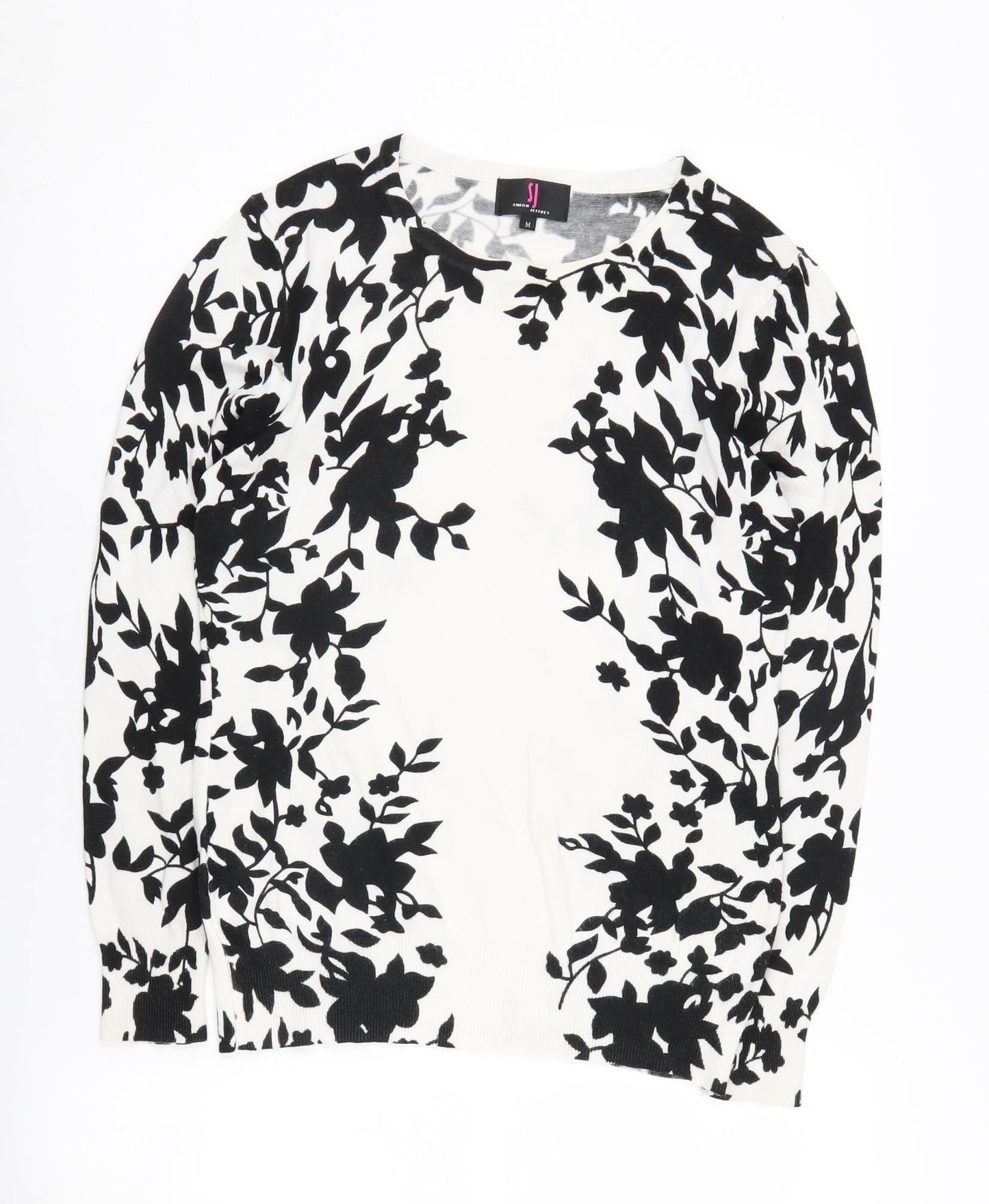 Simon Jeffrey Women's Floral Pullover Jumper Medium