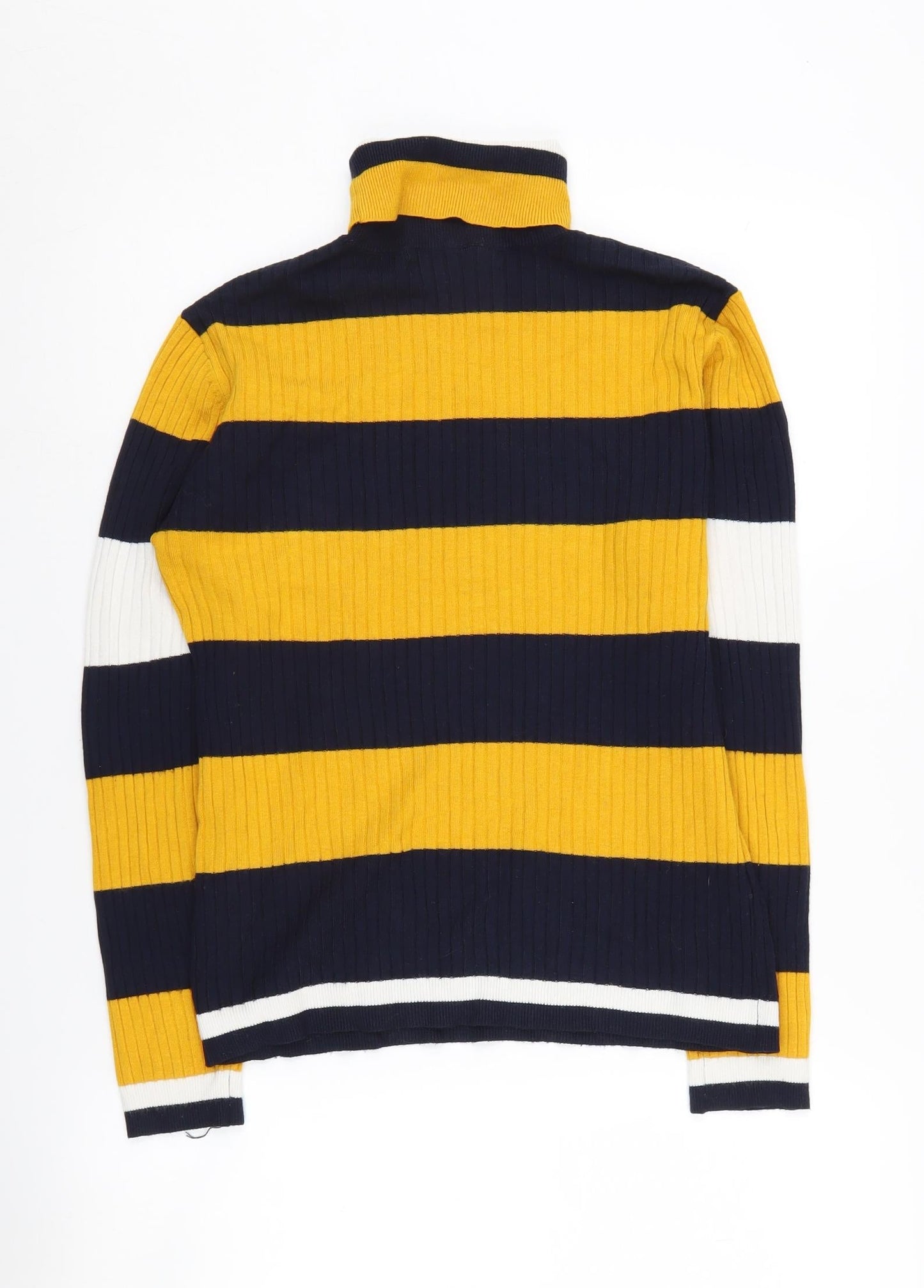 ONLY Women's Striped Roll Neck Jumper, Multicoloured L