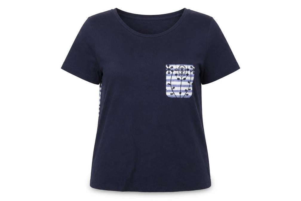 Marks and Spencer Women's Blue T-Shirt, Size 8, Casual