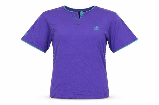 Adidas Womens Purple Henley T-Shirt Size 12