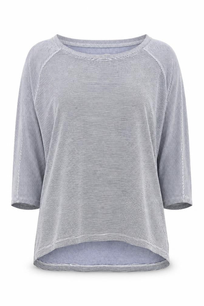Christian Siriano Women's Blue Striped Pullover Jumper L
