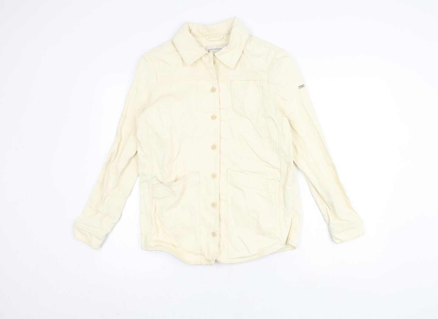 Superdry Women's Ivory Cotton Mid-Length Jacket